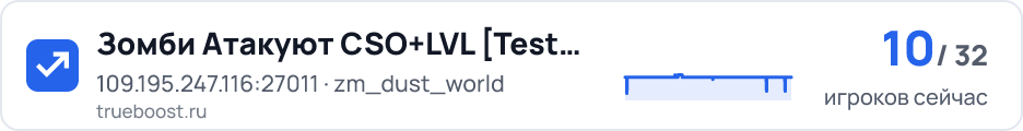Зомби Атакуют CSO+LVL Test Server