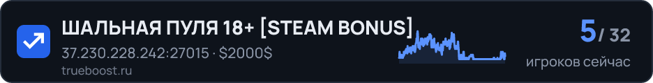 ШАЛЬНАЯ ПУЛЯ 18+ STEAM BONUS