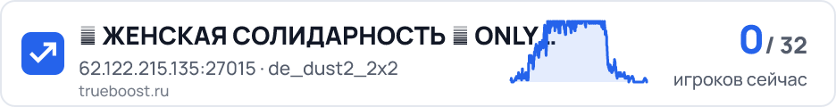 █ ЖЕНСКАЯ СОЛИДАРНОСТЬ █ ONLY DUST2 █